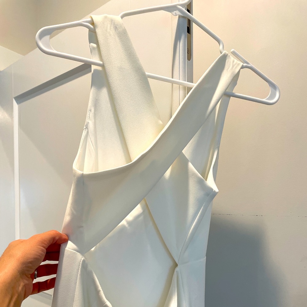 White Dress, Open back with cross straps